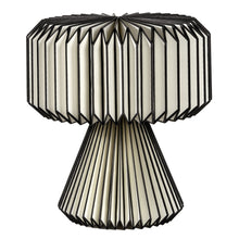 Load image into Gallery viewer, 13" Geometric Table Lamp LED With Cylinder Shade - Black
