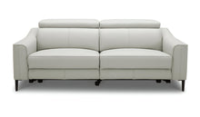 Load image into Gallery viewer, Leather Reclining Sofa - Gray / Black

