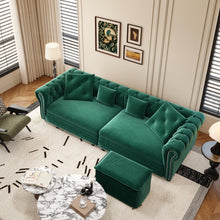 Load image into Gallery viewer, 3 In 1 Pull Out Convertible Sleeper Sofa Bed, King Size, Chaise Lounge
