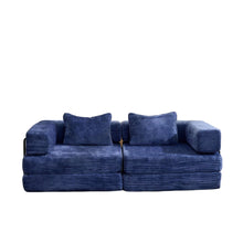 Load image into Gallery viewer, Convertible Floor Sofa Bed With Pillow Back Support Armrest
