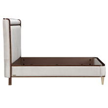 Load image into Gallery viewer, Houston - Eastern King Channel Tufted Panel Bed - Porcini / Walnut
