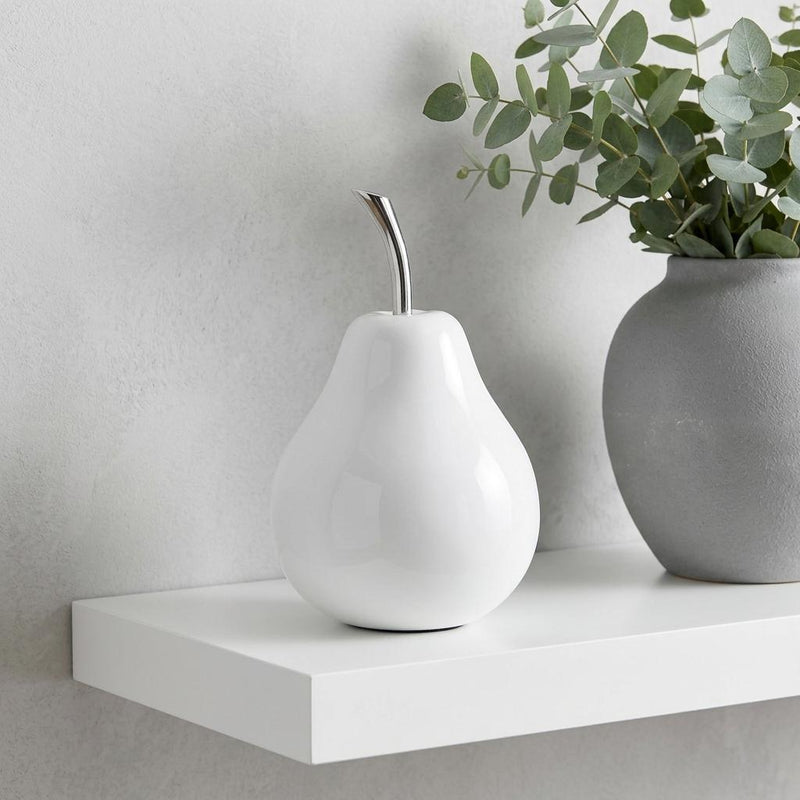 Decorative Pear Tabletop Sculpture - White