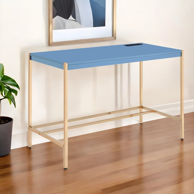 Writing Desk - Navy Blue And Gold