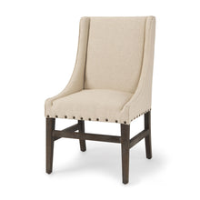 Load image into Gallery viewer, Upholstered Linen Solid Wood Dining Side Chair - Brown

