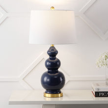 Load image into Gallery viewer, Novelty Table Lamp With Empire Shade - Navy Blue
