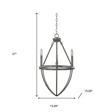 Load image into Gallery viewer, Candle Style Three Light Metal Dimmable Chandelier - Ash Gray
