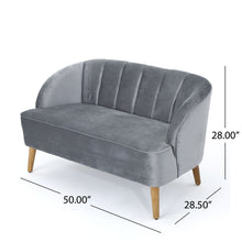 Load image into Gallery viewer, Modern Classic Shell Backed Loveseat
