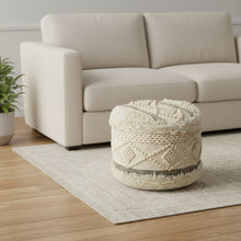 Load image into Gallery viewer, Wool Ottoman - Cream
