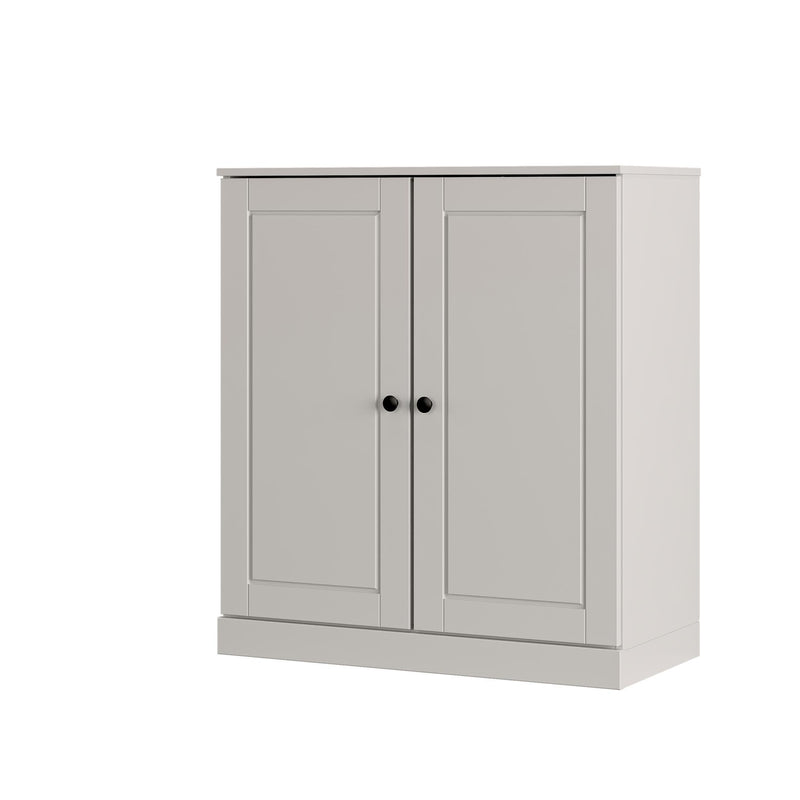 Twenty Pair Solid Woodshoe Storage Cabinet (752370) - Off White
