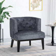 Load image into Gallery viewer, Contemporary Accent Chair With Tufted Diamond Stitching - Charcoal

