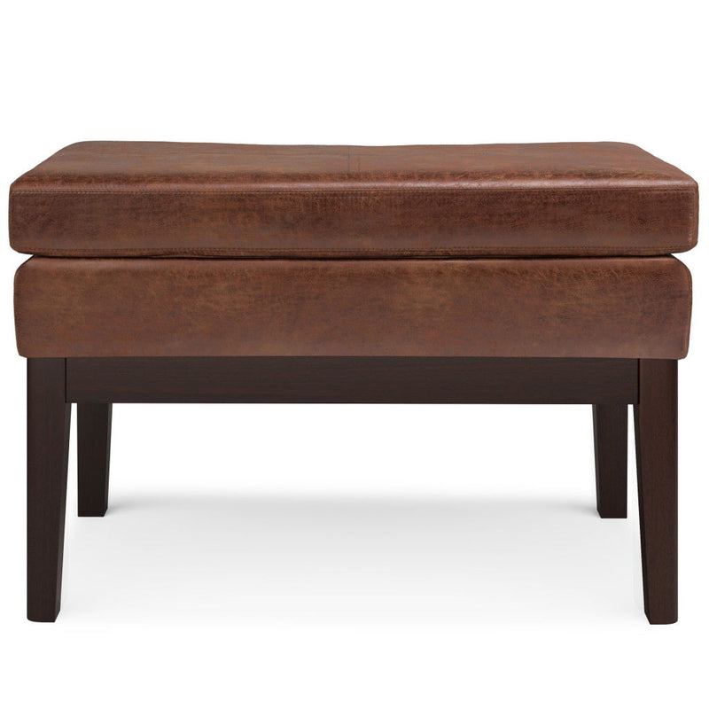 26" Fabric Ottoman - Brown