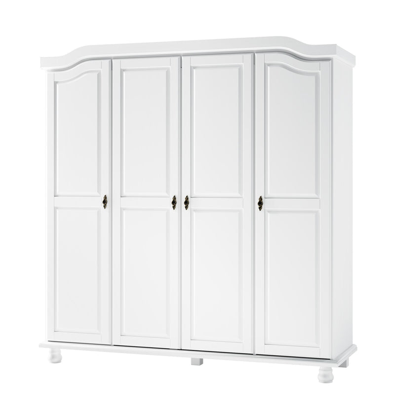 Solid Wood Four Door Combo Dresser (764842) - White