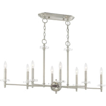 Load image into Gallery viewer, 20" Eight Light Dimmable Chandelier With Shades - Nickel
