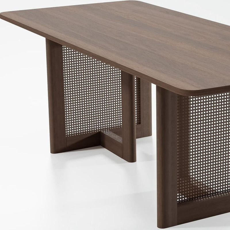 Wood Square Bar Table - Walnut