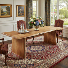 Load image into Gallery viewer, 108" Solid Wood Live Edge Sled Base Dining Table - Natural
