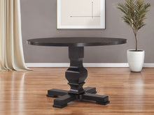 Load image into Gallery viewer, 47" Rounded Solid Wood Pedestal Base Dining Table - Espresso
