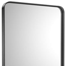 Load image into Gallery viewer, 35" Metal Floating Framed Bathroom Vanity Mirror - Black
