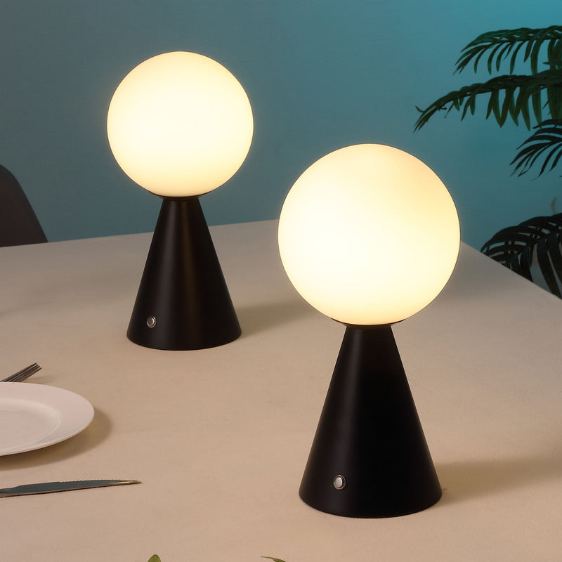 Lighthouse USB Table Lamps LED (Set of 2) - Black