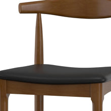 Load image into Gallery viewer, Solid Wood Dining Parsons Chairs (Set of 2) - Black / Walnut
