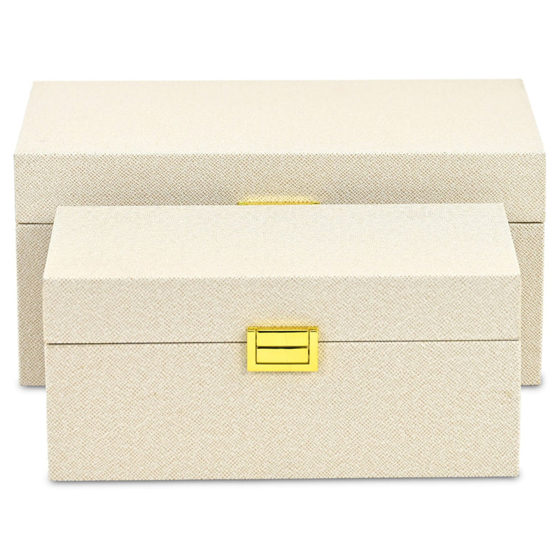 Hand Painted Decorative Box (Set of 2) - Gold