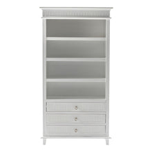 Load image into Gallery viewer, Four Tier Bookcase With Three Drawers - Antiqued White
