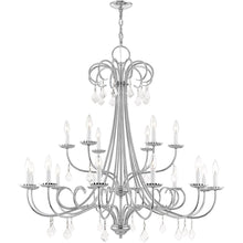 Load image into Gallery viewer, 41" Multi Light Dimmable Chandelier With Shades - Silver
