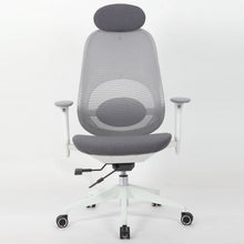 Load image into Gallery viewer, High Back Swivel Desk Chair With Height Adjustable Backrest, 3 Tilt Lock &amp; Rotatable Headrest - Milk White
