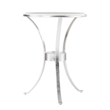 Load image into Gallery viewer, Marble Curvy Round End Table - Silver
