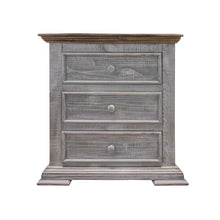 Load image into Gallery viewer, 30" x 18" x 31.8" Three Drawer Nightstand - Gray
