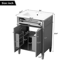 Load image into Gallery viewer, Bathroom Vanity With 2 Doors And Tip Out Drawer, Soft Closing Hinges
