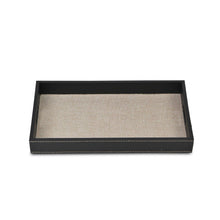 Load image into Gallery viewer, Faux Leather Serving Tray - Black
