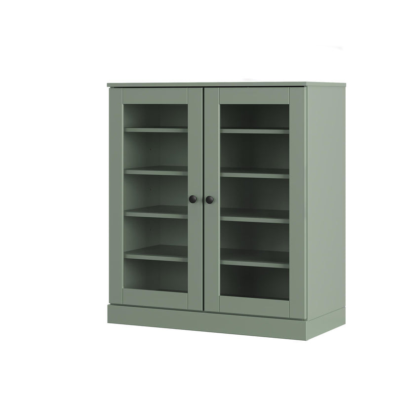 Twenty Pair Solid Woodshoe Storage Cabinet (752338) - Sage