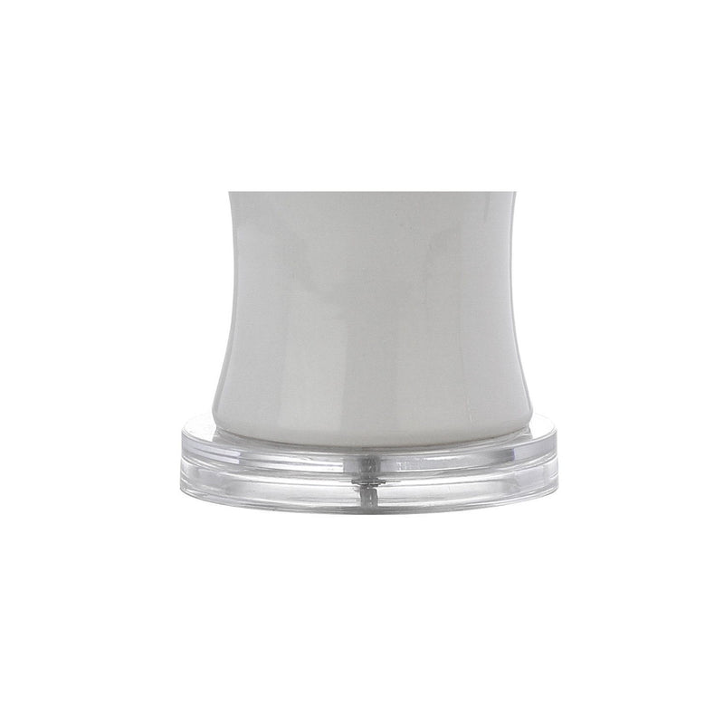 27" Table Lamp With Drum Shade - White