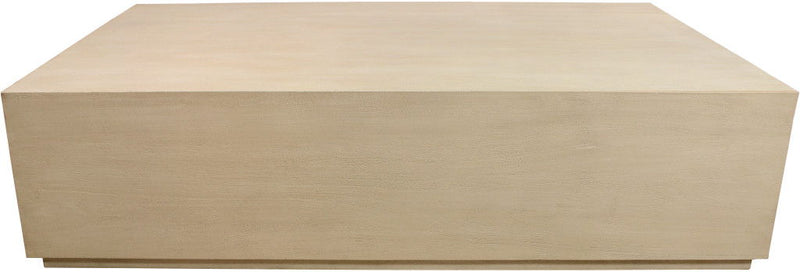 Solid Wood Square Distressed Block Coffee Table - Natural