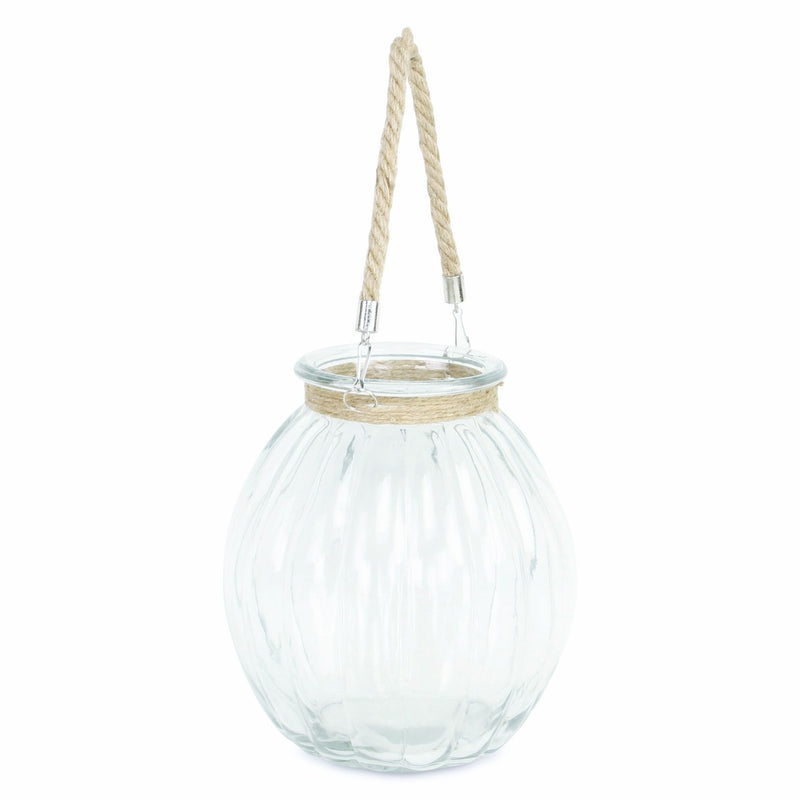 Decorative Jar With Rope - Clear
