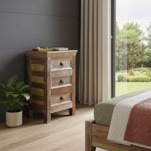 Load image into Gallery viewer, Modern Rustic Three Drawer Accent Chest - Light Brown
