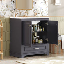 Load image into Gallery viewer, Bathroom Vanity With Sink, Cabinet &amp; 2 Soft Closing Doors &amp; Adjustable Shelf
