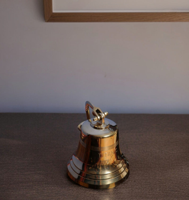 Hand Painted 1912 RMS Titanic Bell 6 Model Bell - Gold