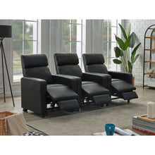 Load image into Gallery viewer, Warren - 3 Seater Reclining Home Theater - Black
