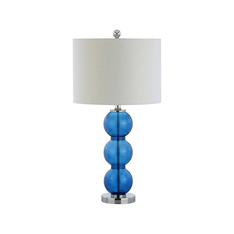 27" Novelty Table Lamps With Drum Shades (Set of 2) - Cobalt