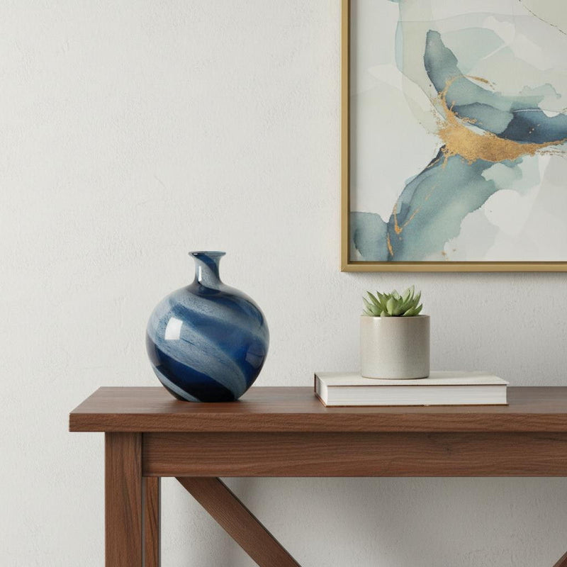 Bud Table Vase - Blue / White