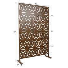 Load image into Gallery viewer, Outdoor &amp; Indoor Metal Privacy Screen, Freestanding Decorative Panels
