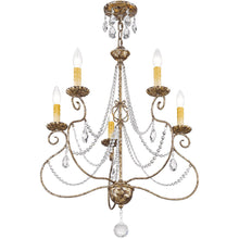 Load image into Gallery viewer, 29" Five Light Metal Dimmable Chandelier With Shades - Bronze

