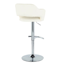 Load image into Gallery viewer, Margarite - Contemporary Ajustable Barstool With Swivel With Rounded T Footrest (Set of 2)
