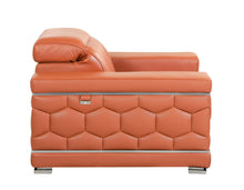Load image into Gallery viewer, Italian Leather Sofa &amp; Silver Legs - Camel
