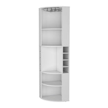 Load image into Gallery viewer, 71" Wood Corner Bar Cabinet - White
