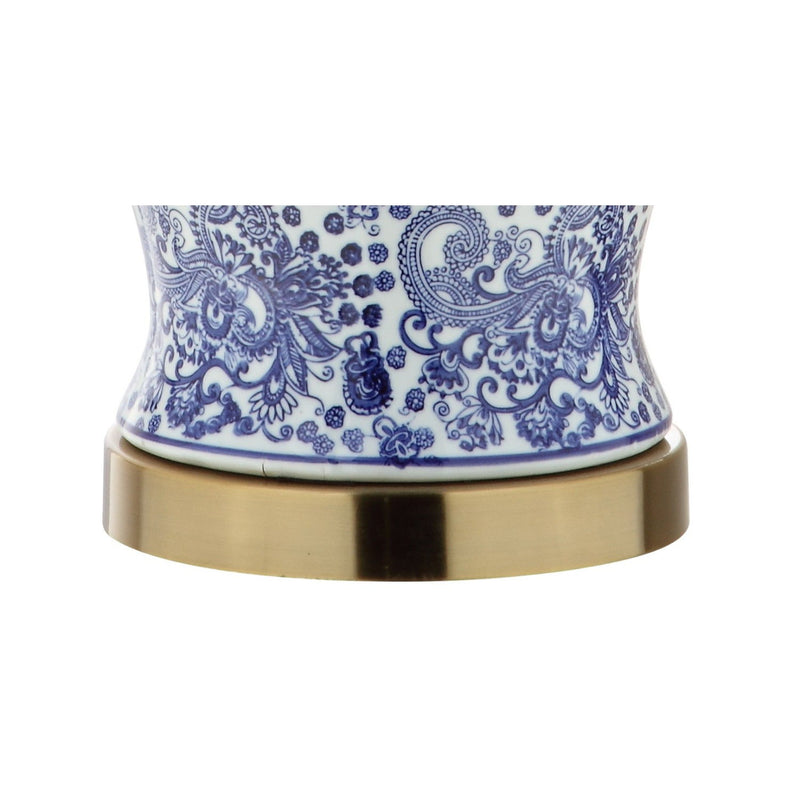 30" Novelty Table Lamp With Drum Shade - Blue