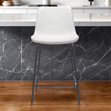 Load image into Gallery viewer, Steel Low Back Counter Height Bar Chair - White And Black
