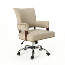 Load image into Gallery viewer, Zealous - Upholstered Office Chair With Curved Arms And Nailhead Accents - Wheat
