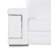 Load image into Gallery viewer, Sofa Leather With Silver Legs - White
